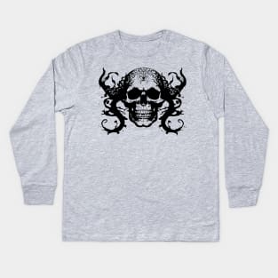 gothic skull Kids Long Sleeve T-Shirt